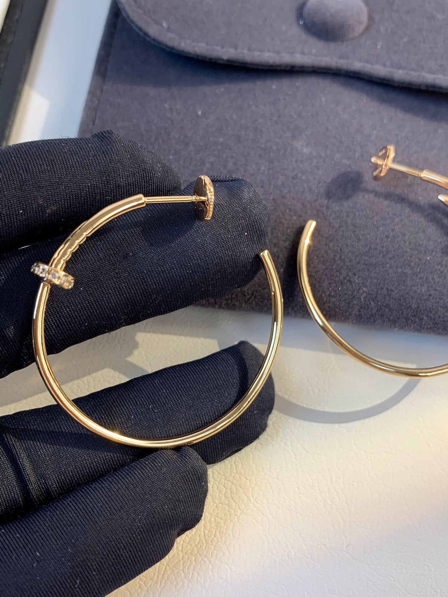 ¡®Dream¡¯JUSTE EARRINGS GOLD DIAMONDS 1.8MM