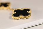 ¡®Dream¡¯CLOVER EARRINGS GOLD ONYX MOP 3 MOTIF