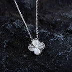 „Dream“CLOVER 15MM DIAMANT LASER HALSKETTE SILBER