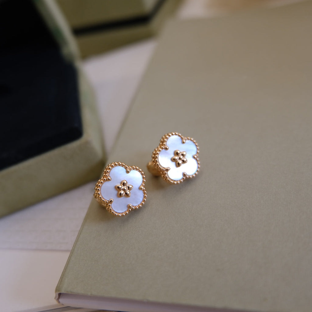 ¡®Dream¡¯LUCKY PINK GOLD WHITE MOP EARRINGS