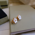 ¡®Dream¡¯LUCKY PINK GOLD WHITE MOP EARRINGS
