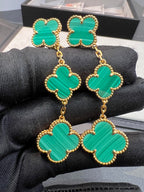 ¡®Dream¡¯CLOVER MALACHITE 3 MOTIFS GOLD