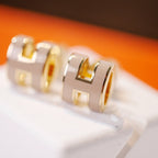¡®Dream¡¯MINI POP H GOLD EARRINGS GREY