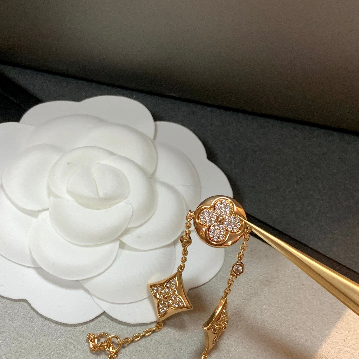 ¡®Dream¡¯STAR AND SUN 4 MOTIFS GOLD DIAMONDS BRACELET