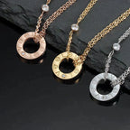 ¡®Dream¡¯LOVE NECKLACE 16MM 2 DIAMONDS