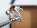 ¡®Dream¡¯JUSTE EARRINGS 12.75MM SILVER DIAMOND