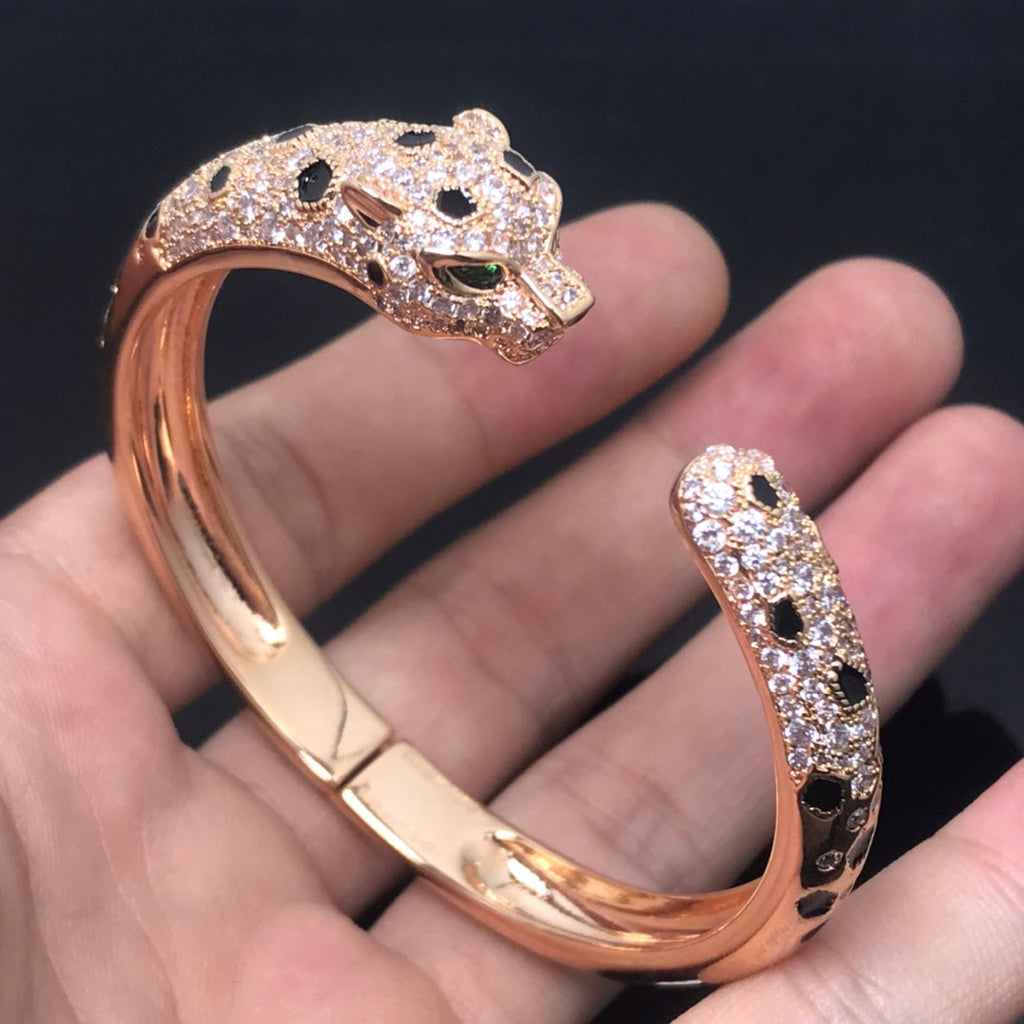 „Dream“-Panther-Armreif, groß, Diamanten