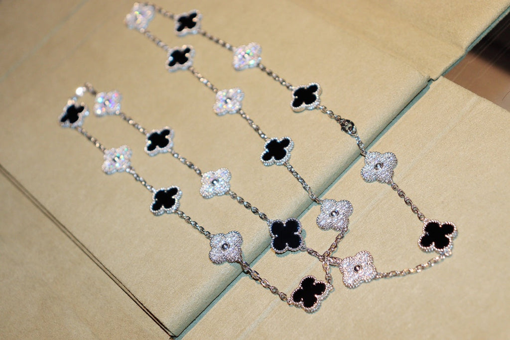 „Dream“CLOVER 20 MOTIVE ONYX DIAMANT SILBER