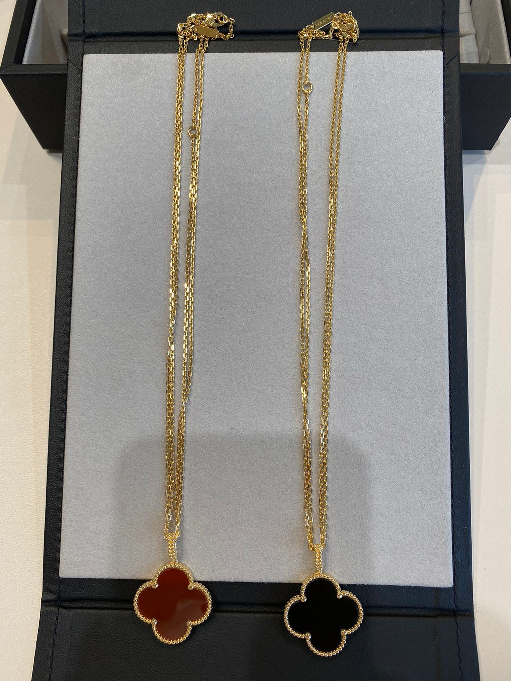 ¡®Dream¡¯CLOVER 25MM NECKLACE GOLD CARNELIAN