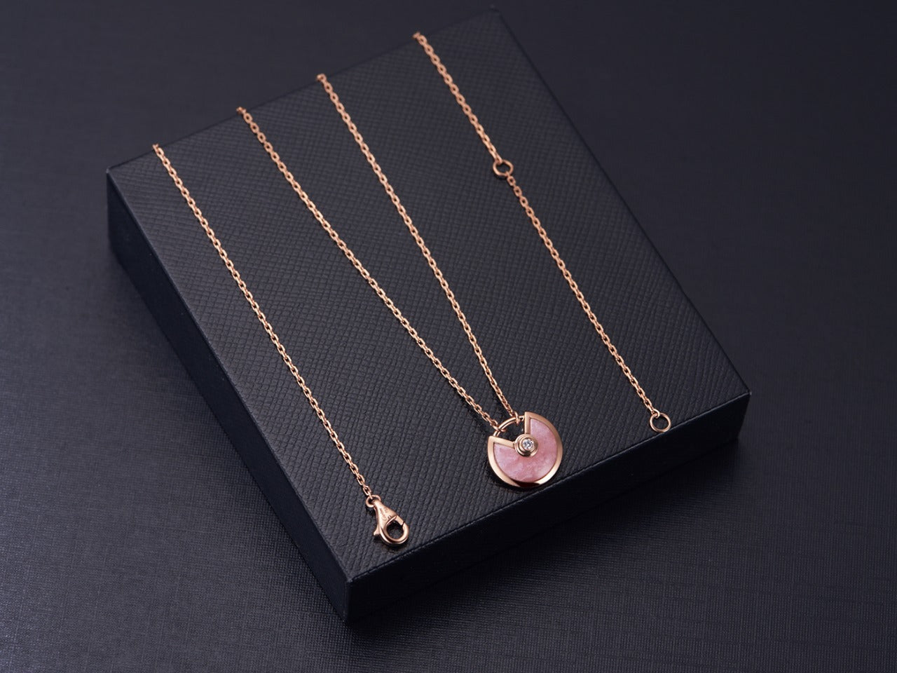 ¡®Dream¡¯AMULETTE ROSE GOLD PINK MOP NECKLACE