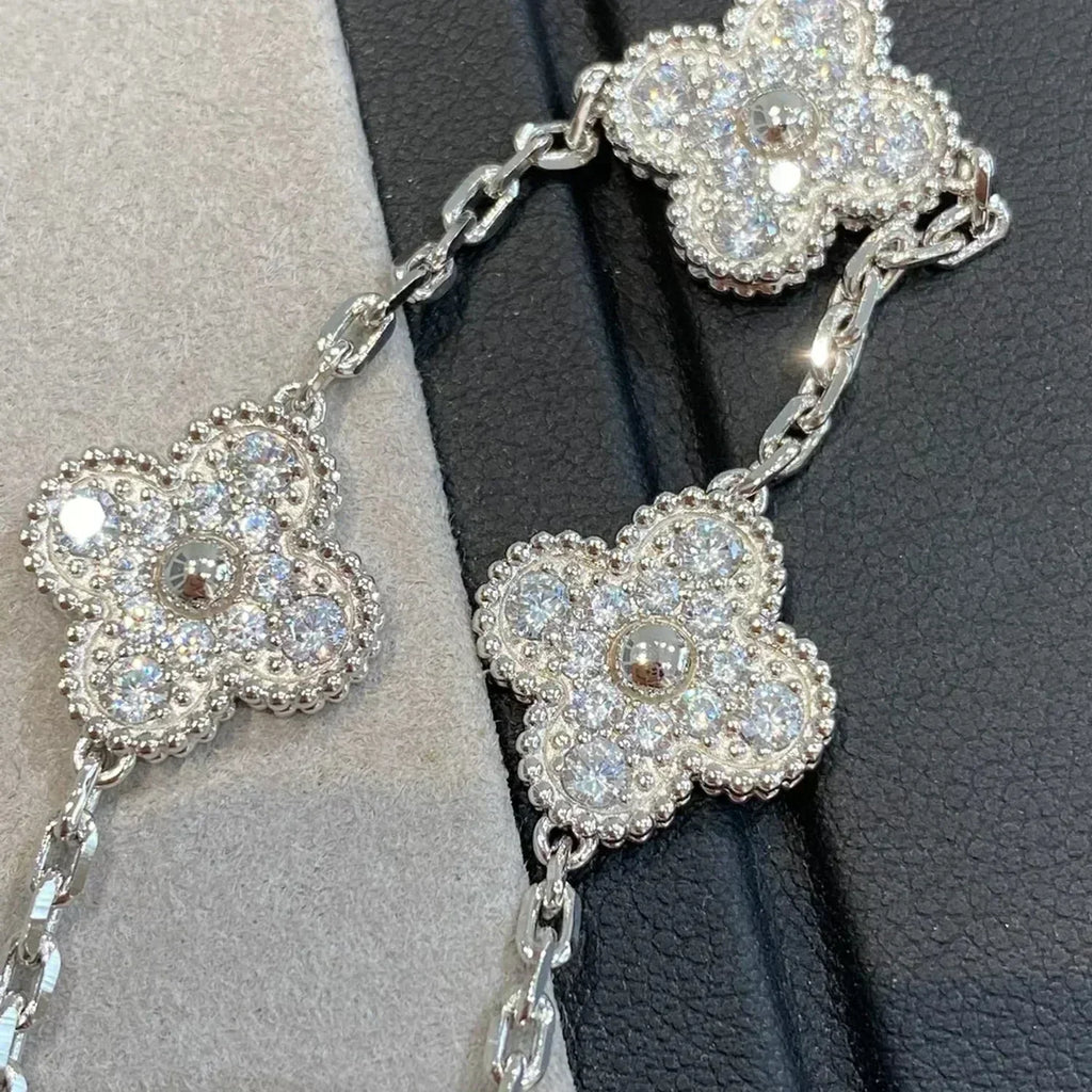 [Dream] New  CLOVER 5 MOTIF FULL DIAMOND BRACELET COLLECTION