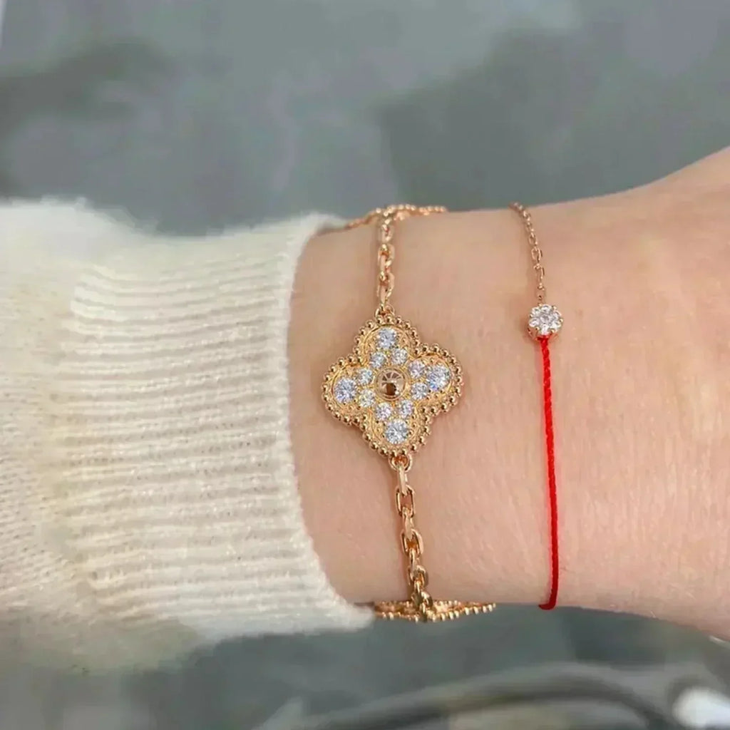 [Dream] New  CLOVER 5 MOTIF FULL DIAMOND BRACELET COLLECTION