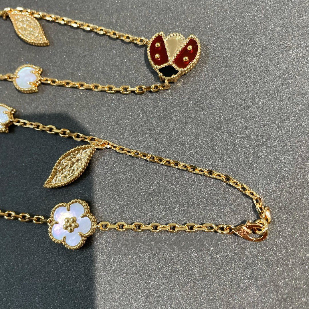 ¡®Dream¡¯LUCKY SPRING 15 MOTIFS GOLD NECKLACE