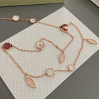 ¡®Dream¡¯LUCKY SPRING 15 MOTIFS ROSE GOLD NECKLACE