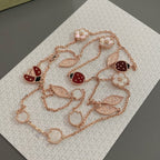 ¡®Dream¡¯LUCKY SPRING 15 MOTIFS ROSE GOLD NECKLACE