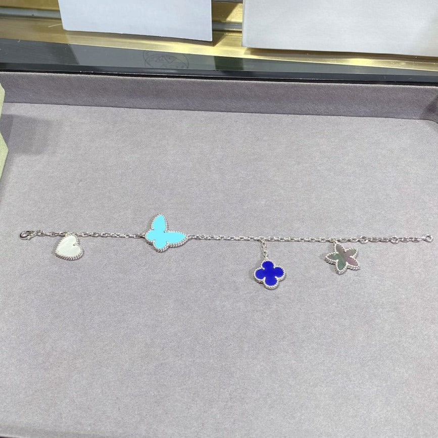 ¡®Dream¡¯LUCKY SPRING SILVER BRACELET 4 MOTIF