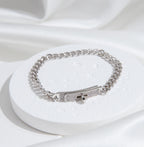 ¡®Dream¡¯KELLY CHAIN SILVER DIAMOND BRACELET