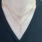 [Dream ]MOVE 2 ROW DIAMOND NECKLACE