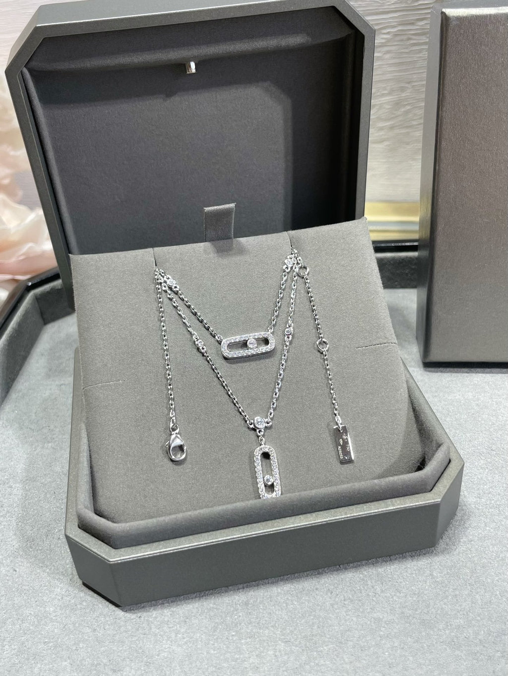 [Dream ]MOVE 2 ROW DIAMOND NECKLACE