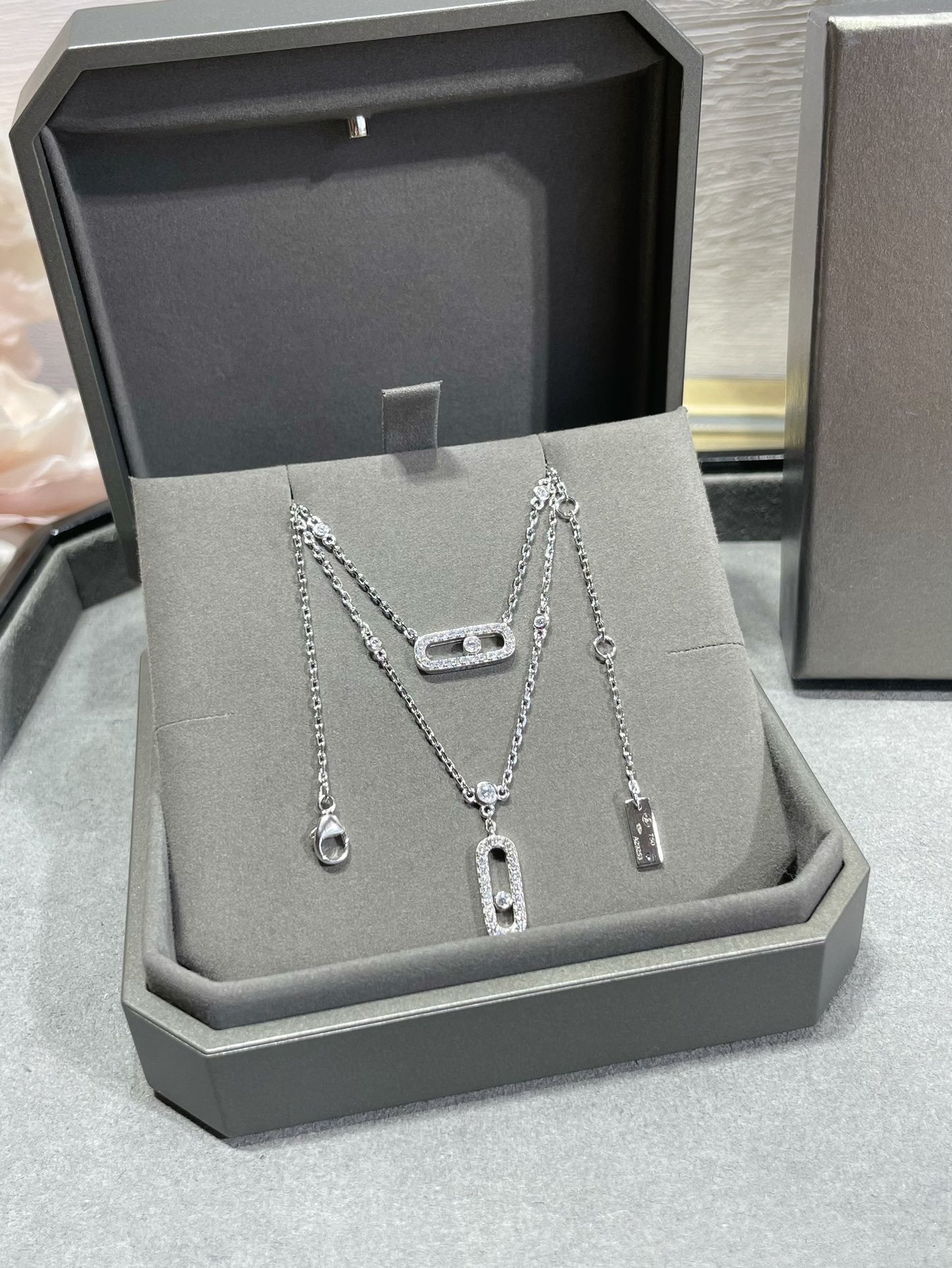 [Dream ]MOVE 2 ROW DIAMOND NECKLACE