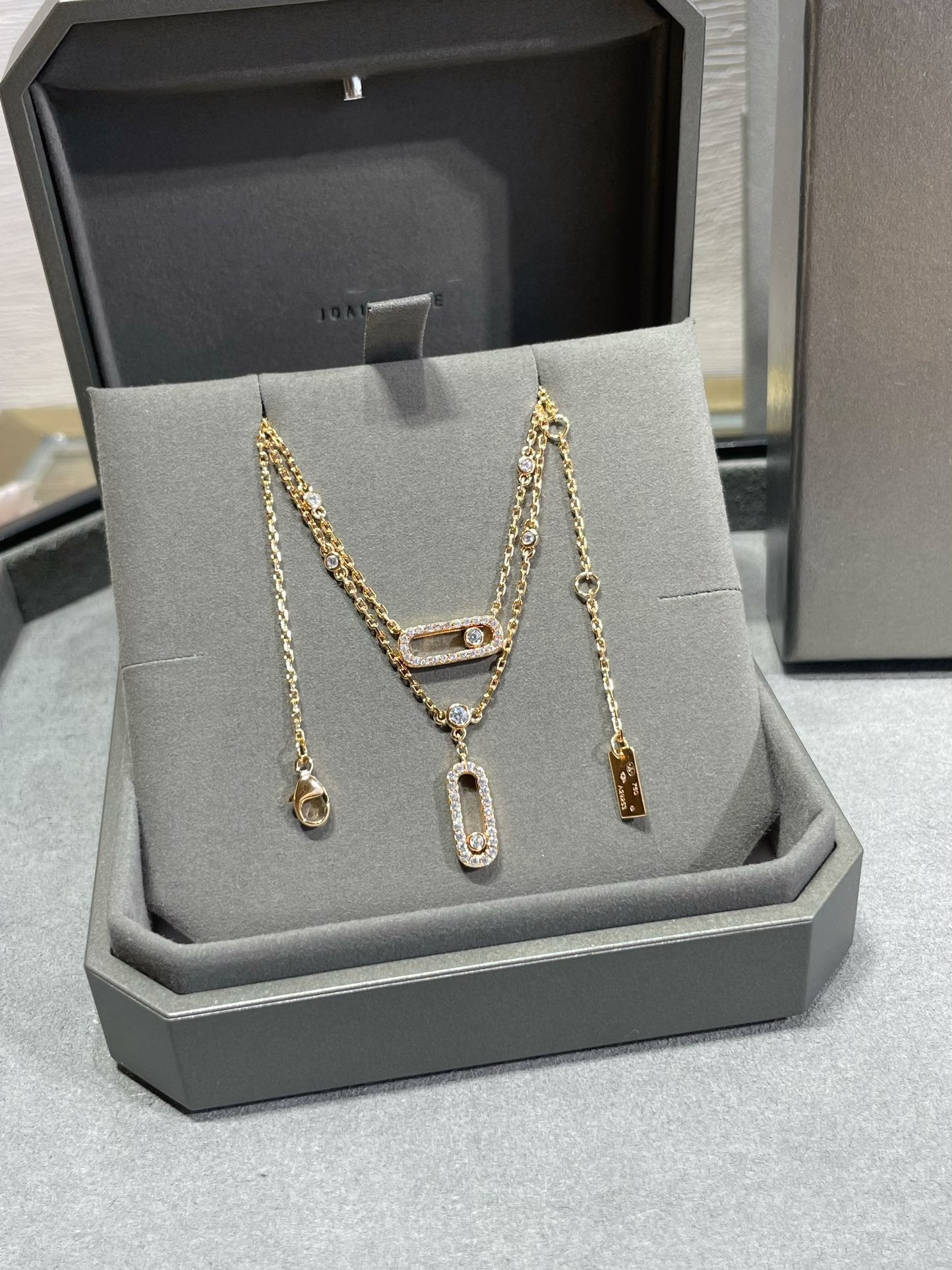 [Dream ]MOVE 2 ROW DIAMOND NECKLACE