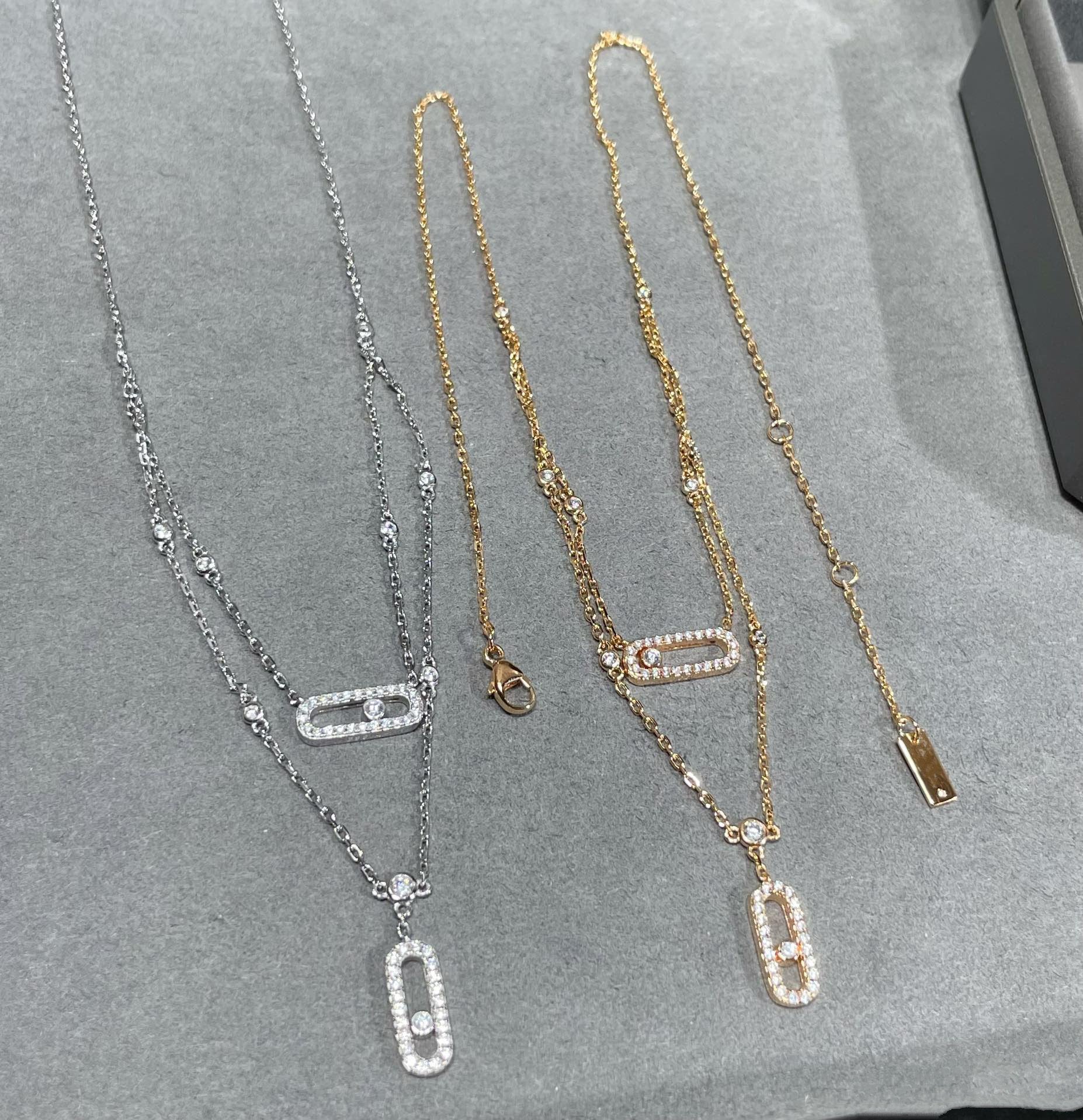 [Dream ]MOVE 2 ROW DIAMOND NECKLACE
