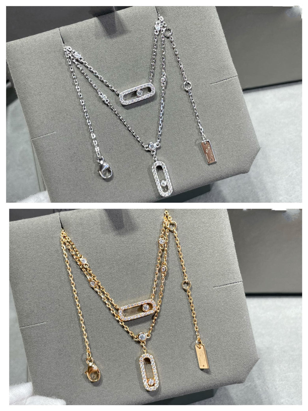 [Dream ]MOVE 2 ROW DIAMOND NECKLACE