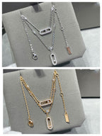[Dream ]MOVE 2 ROW DIAMOND NECKLACE