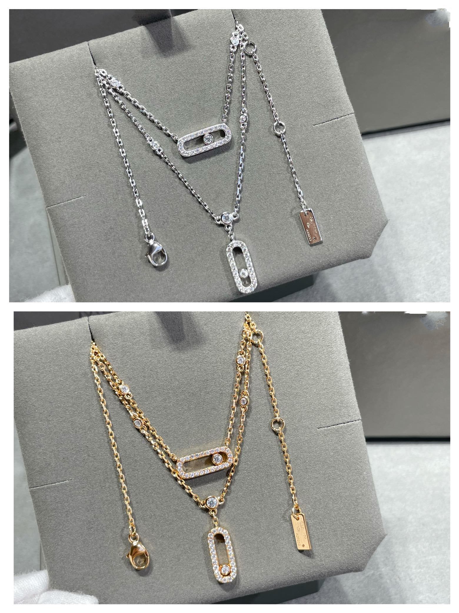 [Dream ]MOVE 2 ROW DIAMOND NECKLACE