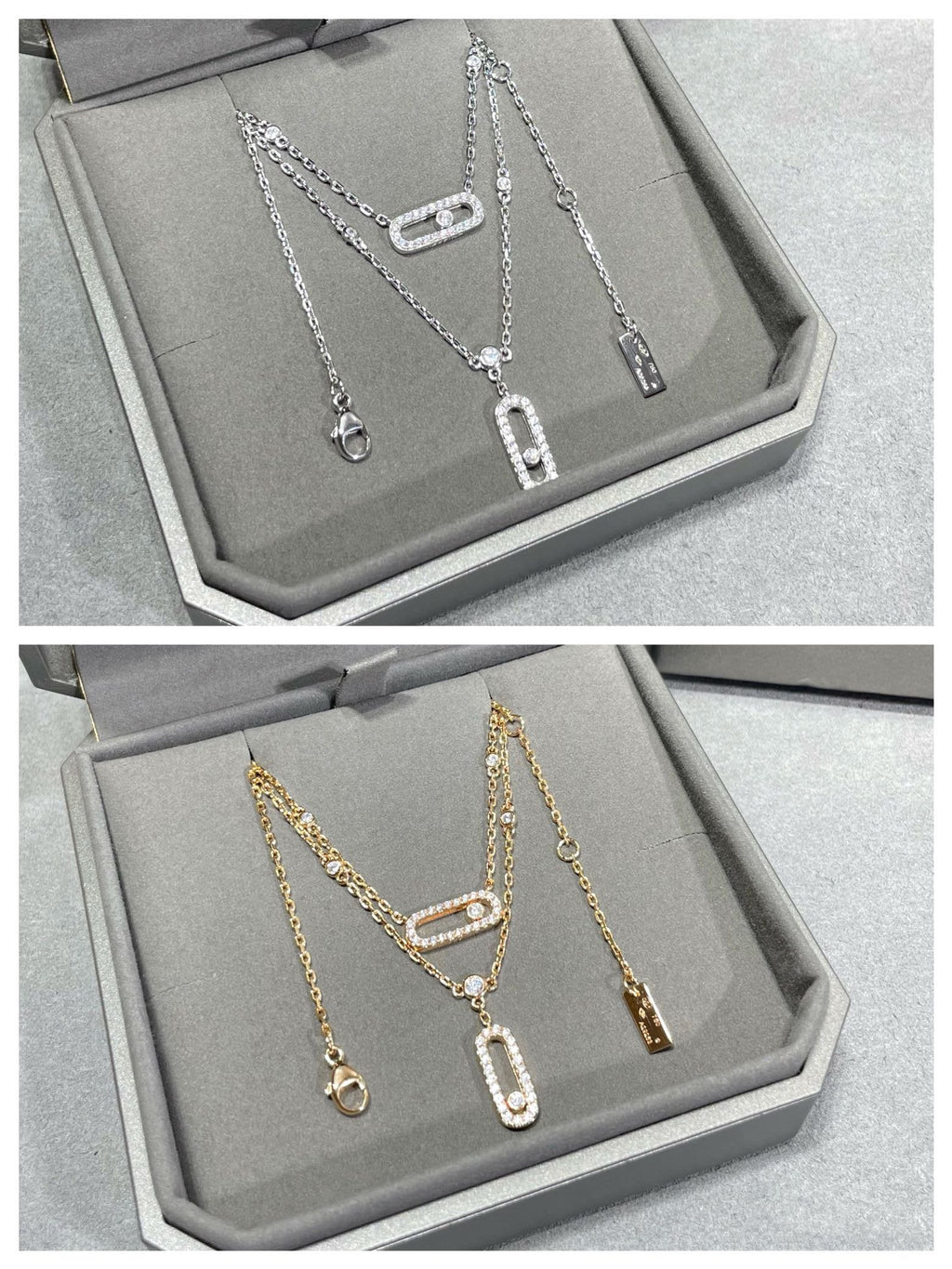 [Dream ]MOVE 2 ROW DIAMOND NECKLACE