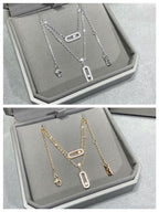 [Dream ]MOVE 2 ROW DIAMOND NECKLACE