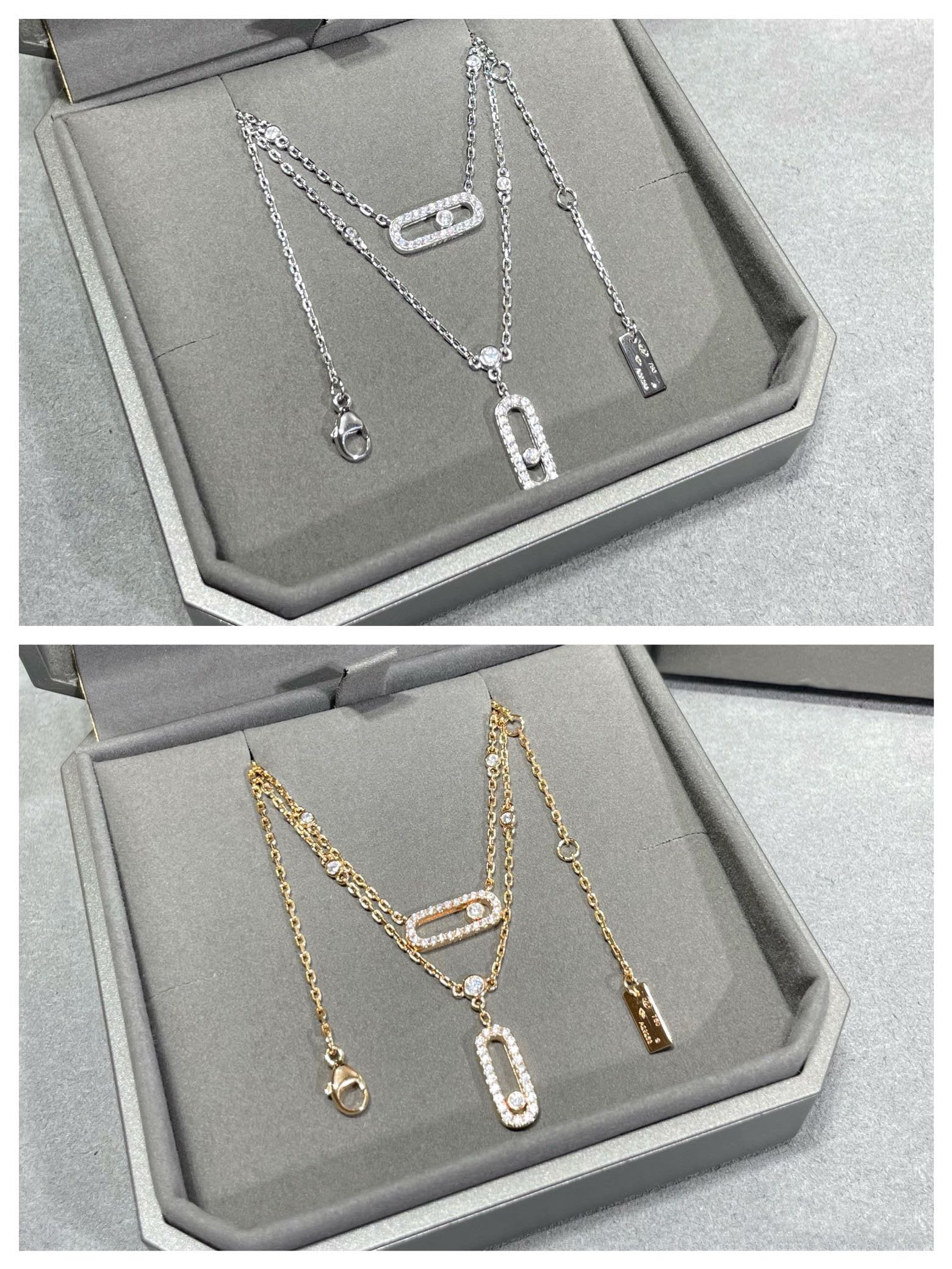[Dream ]MOVE 2 ROW DIAMOND NECKLACE