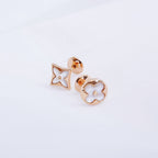 ¡®Dream¡¯STAR AND SUN PINK GOLD MOP STUD EARRINGS