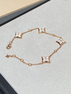 ¡®Dream¡¯STAR 4 MOTIF MOP DIAMOND PINK GOLD BRACELET