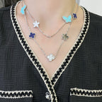 ¡®Dream¡¯LUCKY CLOVER SILVER 11 MOTIF NECKLACE