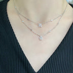 [Dream ]MY TWIN 2 ROW DIAMOND NECKLACE