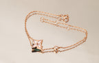 ¡®Dream¡¯STAR PINK MOP 1 DIAMOND PINK GOLD NECKLACE