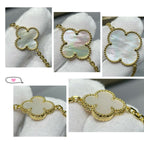 ¡®Dream¡¯CLOVER 16 MOTIF WHITE MOP GOLD NECKLACE