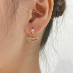 [Dream ]MOVE UNO PINK GOLD DIAMOND EARRINGS