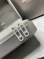[Dream ]MOVE UNO STUD DIAMOND PAVED EARRINGS