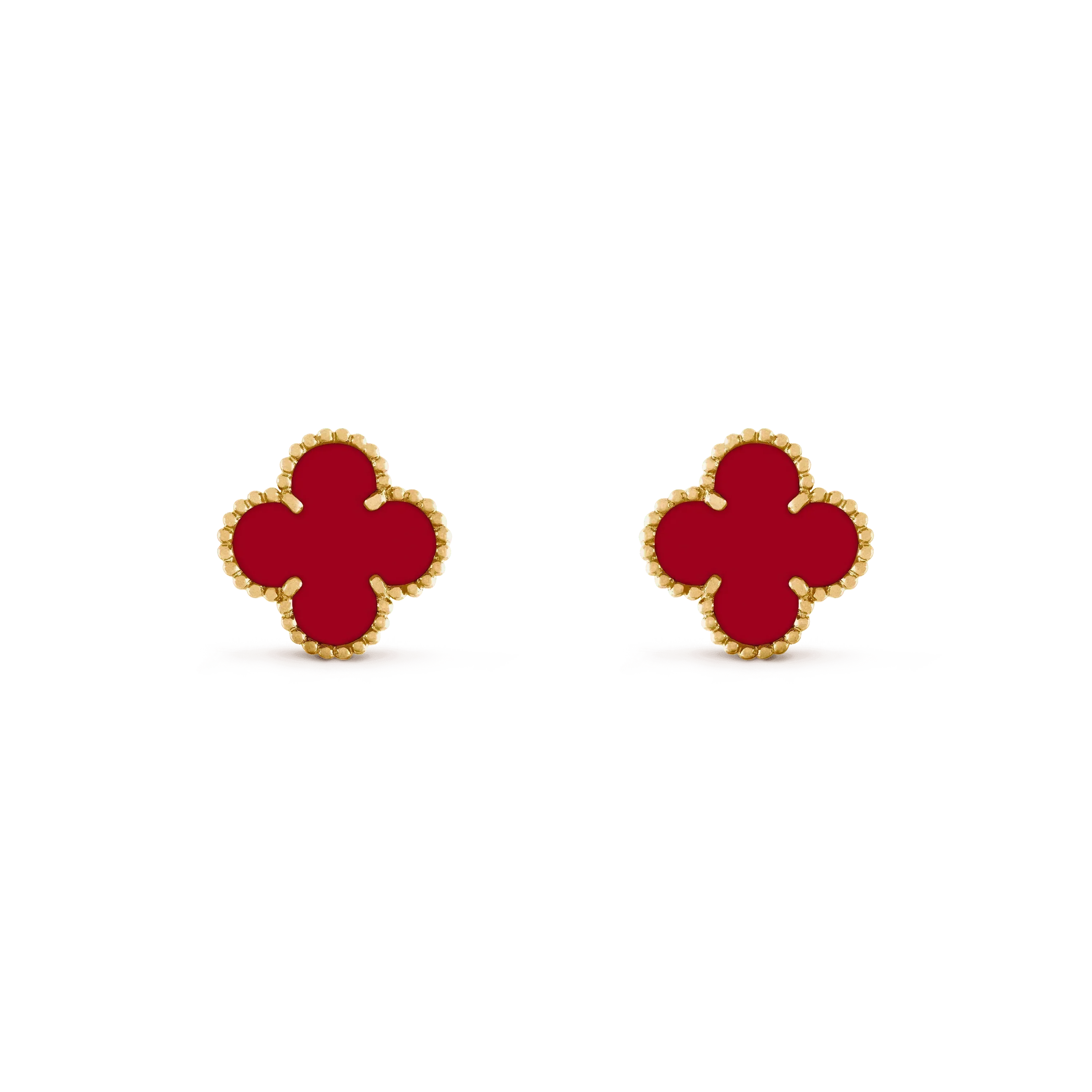 ¡®Dream¡¯CLOVER MEDIUM 1 MOTIFS CARNELIAN  EARRINGS