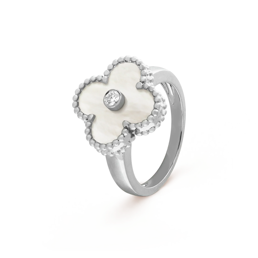 ¡®Dream¡¯CLOVER SILVER MOP DIAMOND RING