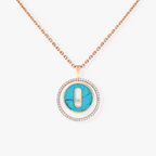 [Dream ]Dream MOVE 1 DIAMOND TURQUOISE PINK GOLD DIAMOND NECKLACE