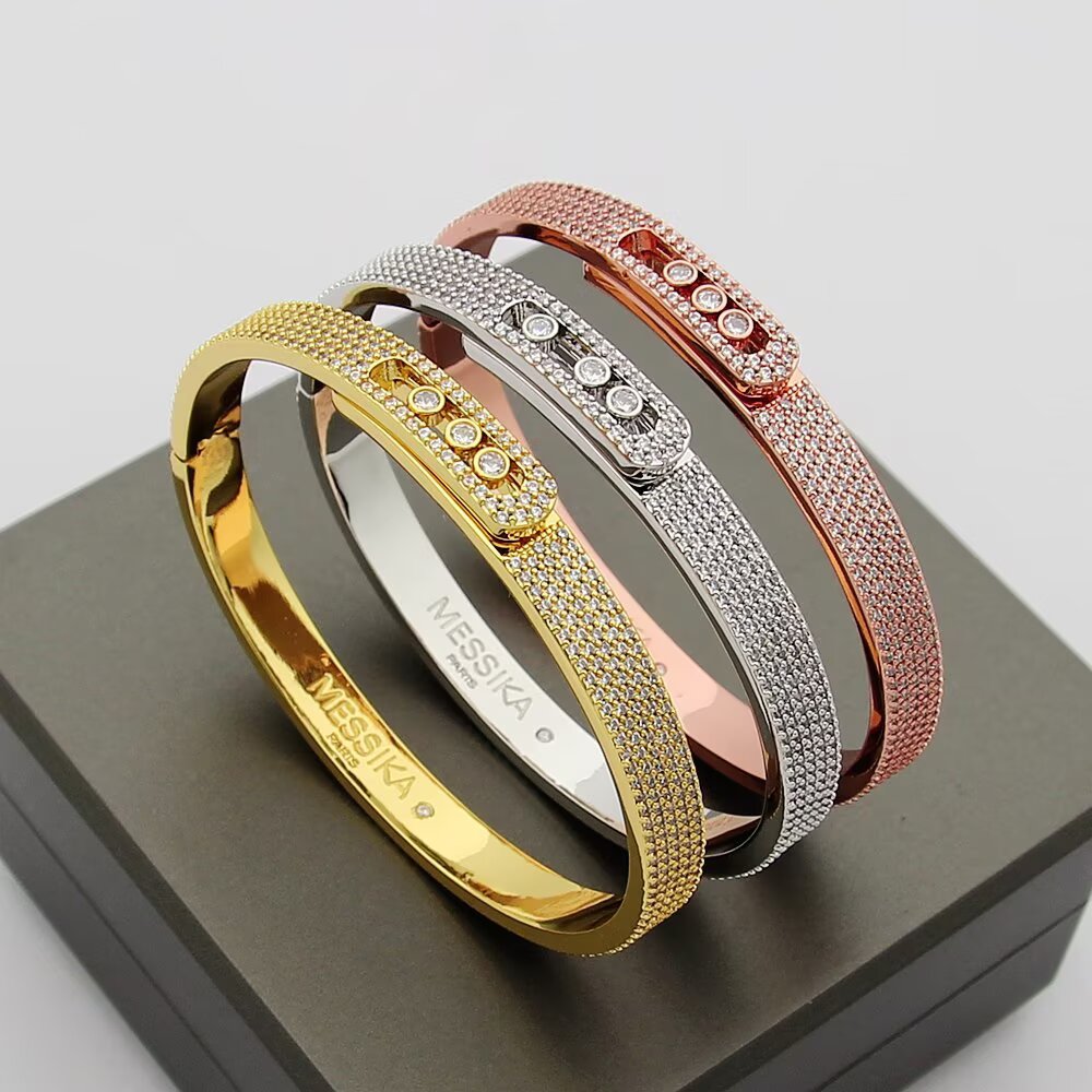 [Dream ]Move Noa Full Pav茅 Diamond Bangle Bracelet