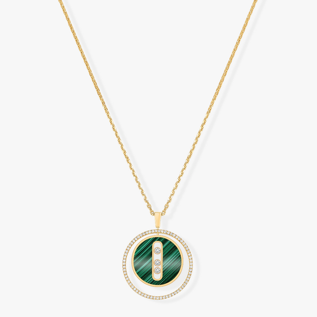 [Dream ]Dream MOVE 3 DIAMOND MALACHITE GOLD DIAMOND NECKLACE