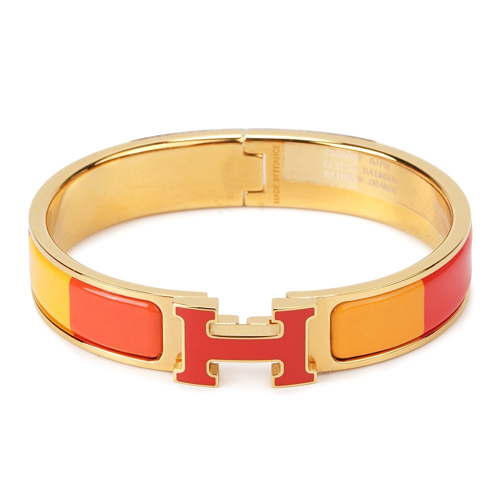 „Dream“-Armband aus orangefarbener Keramik mit Regenbogenfarben