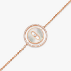 [Dream ]Dream MOVE WHITE MOTHER OF PEARL PINK GOLD DIAMOND BRACELET