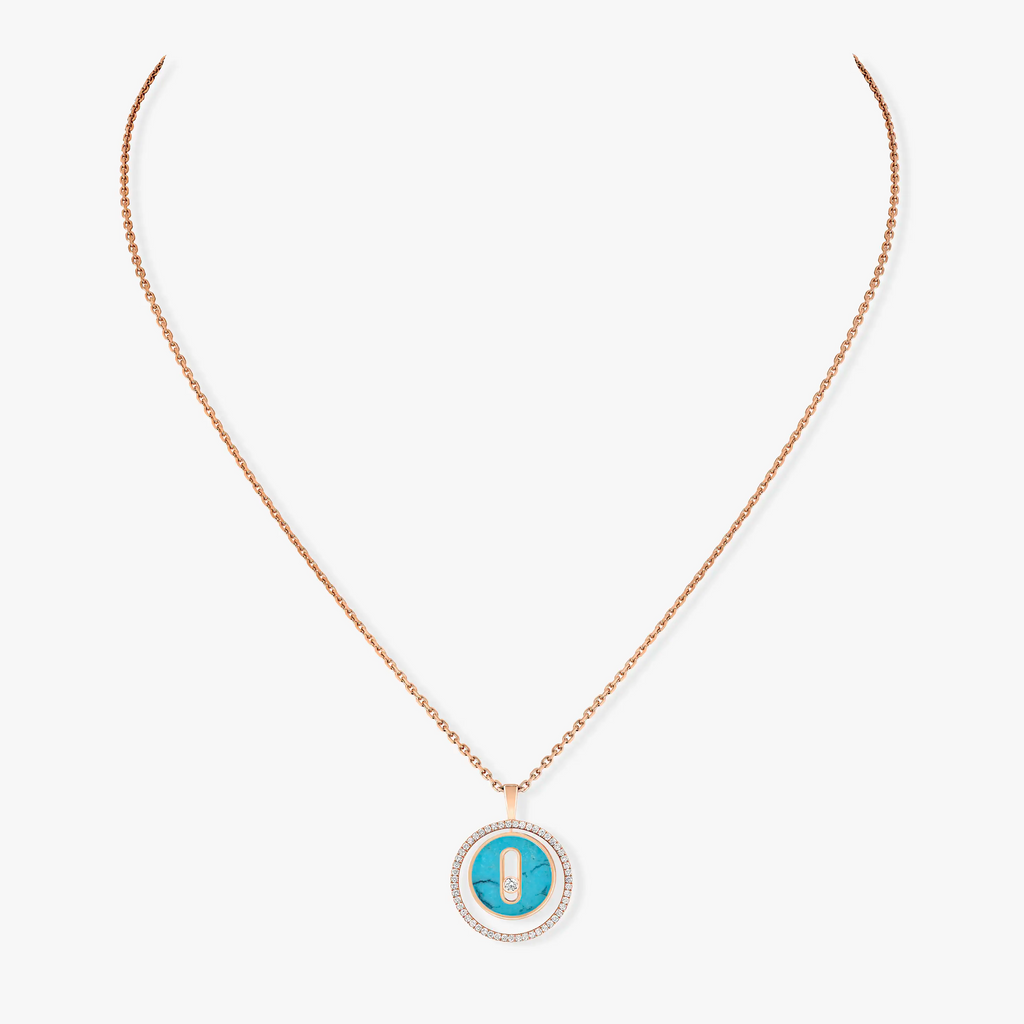 [Dream ]Dream MOVE 1 DIAMOND TURQUOISE PINK GOLD DIAMOND NECKLACE
