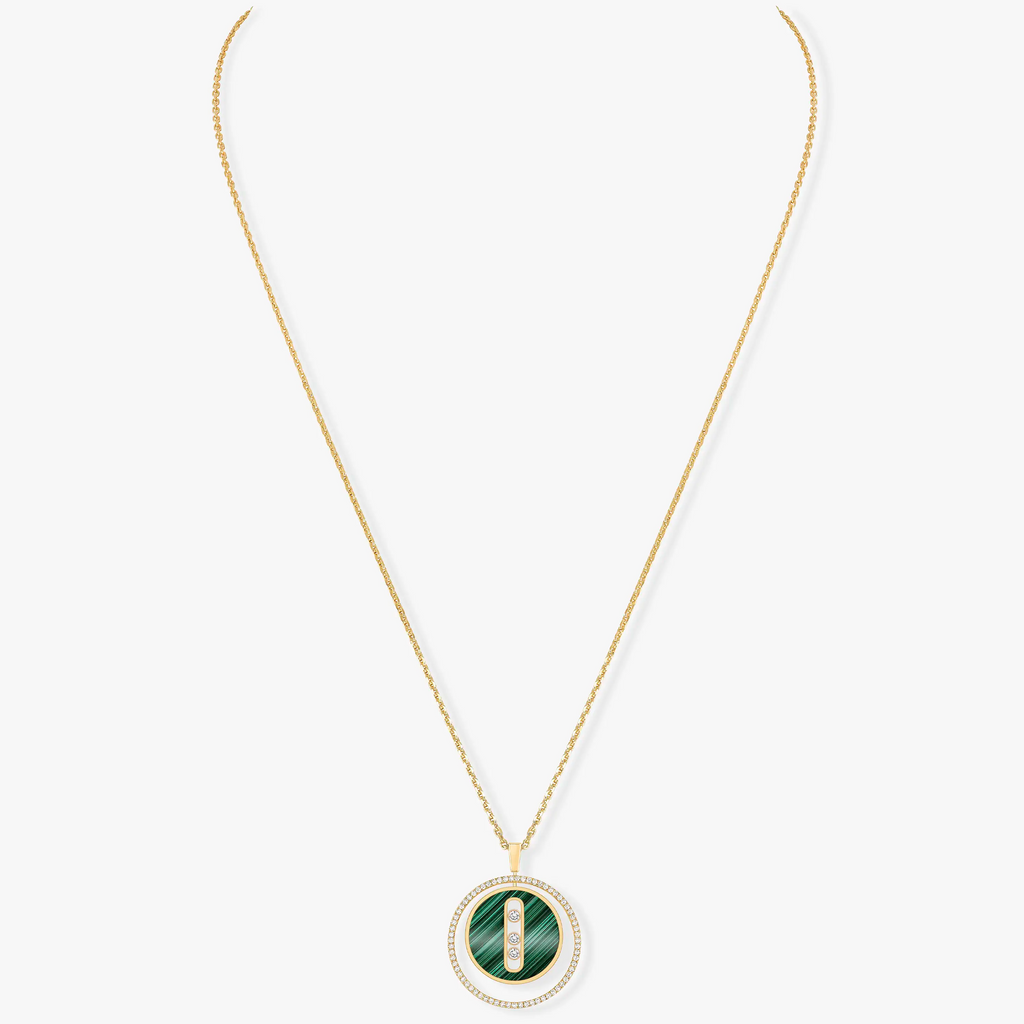 [Dream ]Dream MOVE 3 DIAMOND MALACHITE GOLD DIAMOND NECKLACE