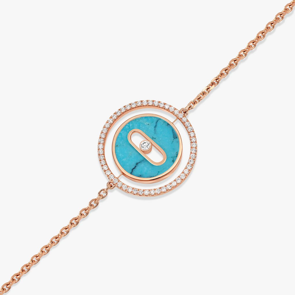 [Dream ]Dream MOVE TURQUOISE PINK GOLD DIAMOND BRACELET